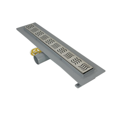 Будкрам купить Душевой трап CLASSIC 50 см с фланцем, горизонтальный, решетка волна Sanpreis Душевой трап CLASSIC 50 см с фланцем, горизонтальный, решетка волна Sanpreis 3