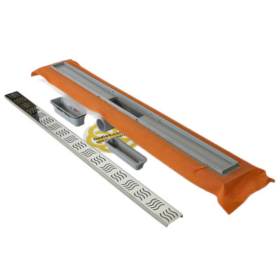 Будкрам купити Душовий трап ECO 90 см з мембраною, горизонтальний, решітка хвиля Sanpreis Душовий трап ECO 90 см з мембраною, горизонтальний, решітка хвиля Sanpreis 2