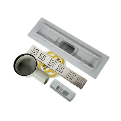 Будкрам купити Душовий трап REVOLVE 33 см з фланцем, поворотний сифон, горизонтальний, решітка хвиля Sanpreis Душовий трап REVOLVE 33 см з фланцем, поворотний сифон, горизонтальний, решітка хвиля Sanpreis 2