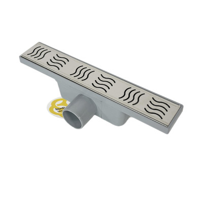 Будкрам купить Душевой трап CLASSIC 33 см, горизонтальный, гидрозатвор, решетка волна Sanpreis Душевой трап CLASSIC 33 см, горизонтальный, гидрозатвор, решетка волна Sanpreis 3