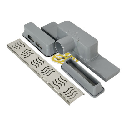 Будкрам купить Душевой трап CLASSIC 33 см, горизонтальный, гидрозатвор, решетка волна Sanpreis Душевой трап CLASSIC 33 см, горизонтальный, гидрозатвор, решетка волна Sanpreis 2