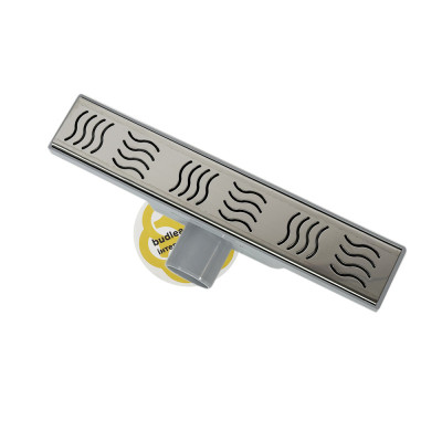 Будкрам купити Душовий трап CLASSIC 33 см, горизонтальний, гідрозатвор, решітка хвиля Sanpreis