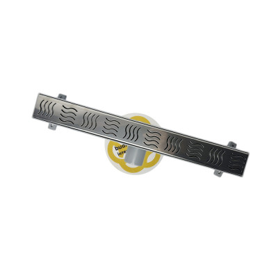 Будкрам купити Душовий трап CLASSIC 50 см, горизонтальний, гідрозатвор, решітка хвиля Sanpreis