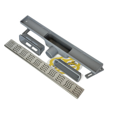 Будкрам купить Душевой трап CLASSIC 50 см, горизонтальный, гидрозатвор, решетка волна Sanpreis Душевой трап CLASSIC 50 см, горизонтальный, гидрозатвор, решетка волна Sanpreis 2