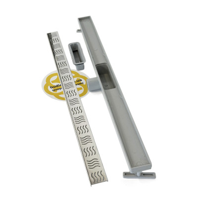 Будкрам купить Душевой трап CLASSIC 90 см, горизонтальный, гидрозатвор, решетка волна Sanpreis Душевой трап CLASSIC 90 см, горизонтальный, гидрозатвор, решетка волна Sanpreis 2