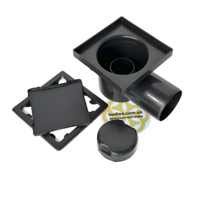 Будкрам купити Трап для душу MIKRO 9х9 см горизонтальний, нержавіюча сталь, чорний Mesa Трап для душу MIKRO 9х9 см горизонтальний, нержавіюча сталь, чорний Mesa 3