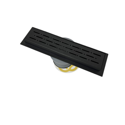 Будкрам купить Трап для душа ALFA BLACK 30 см с фланцем, вертикальный Ø100, с сухим затвором, решетка дождь, черный Sanpreis Трап для душа ALFA BLACK 30 см с фланцем, вертикальный Ø100, с сухим затвором, решетка дождь, черный Sanpreis 3