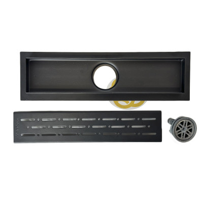 Будкрам купити Трап для душу ALFA BLACK 30 см із фланцем, вертикальний Ø50, із сухим затвором, грати дощ, чорний Sanpreis Трап для душу ALFA BLACK 30 см із фланцем, вертикальний Ø50, із сухим затвором, грати дощ, чорний Sanpreis 4