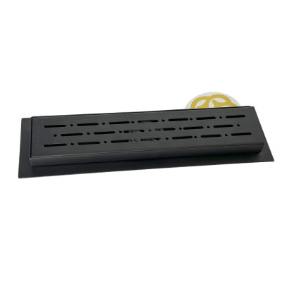 Будкрам купити Трап для душу ALFA BLACK 30 см із фланцем, вертикальний Ø50, із сухим затвором, грати дощ, чорний Sanpreis Трап для душу ALFA BLACK 30 см із фланцем, вертикальний Ø50, із сухим затвором, грати дощ, чорний Sanpreis 3