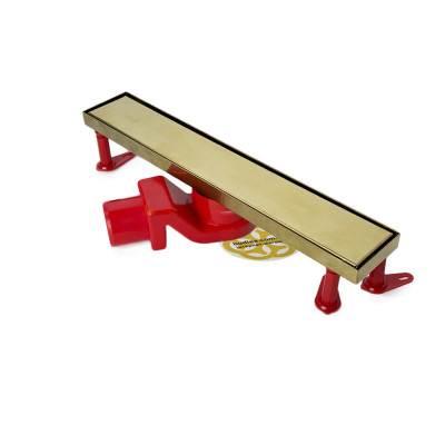 Будкрам купити Душовий трап GOLD 40 см з нержавіючої сталі, універсальний, грати під плитку, золото Sanpreis Душовий трап GOLD 40 см з нержавіючої сталі, універсальний, грати під плитку, золото Sanpreis 2