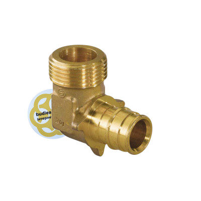 Будкрам купить Колено 90° Uponor Q&E с наружной резьбой   Ø40 х 1 1/4″ латунь Uponor