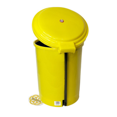 Будкрам купить Пластиковое мусорное ведро с педалью 30 Л, круглое, желтый Afacan Plastik Пластиковое мусорное ведро с педалью 30 Л, круглое, желтый Afacan Plastik 3