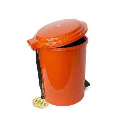 Будкрам купить Мусорное ведро с педалью 30 Л пластиковое круглое, оранжевый Afacan Plastik Мусорное ведро с педалью 30 Л пластиковое круглое, оранжевый Afacan Plastik 2