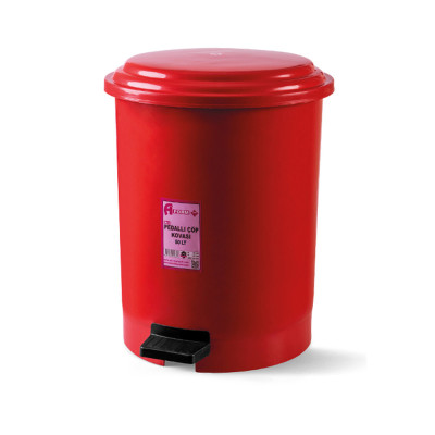 Будкрам купити Відро для сміття з педаллю 50Л, пластик, червоний Afacan Plastik