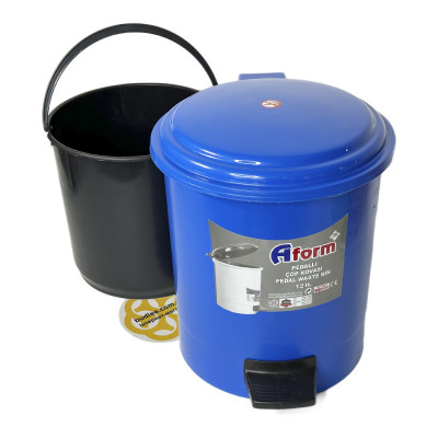 Будкрам купити Пластикове відро для сміття з педаллю 12Л, синій Afacan Plastik Пластикове відро для сміття з педаллю 12Л, синій Afacan Plastik 4