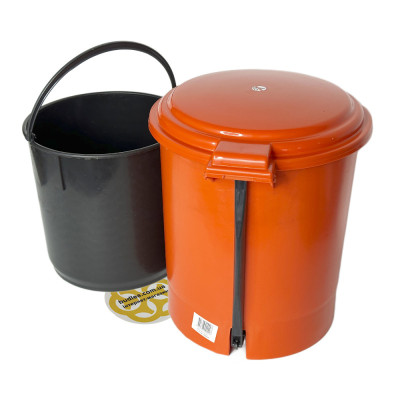 Будкрам купить Пластиковое ведро для мусора с педалью 12Л, оранжевый Afacan Plastik Пластиковое ведро для мусора с педалью 12Л, оранжевый Afacan Plastik 2