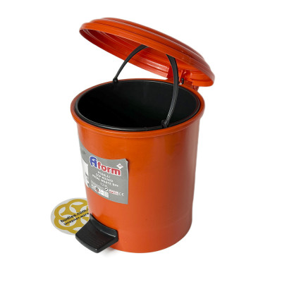 Будкрам купить Пластиковое ведро для мусора с педалью 12Л, оранжевый Afacan Plastik Пластиковое ведро для мусора с педалью 12Л, оранжевый Afacan Plastik 5
