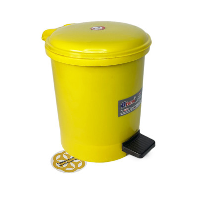 Будкрам купити Пластикове відро для сміття з педаллю на 3Л, жовте Afacan Plastik