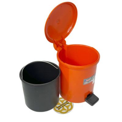 Будкрам купити Пластикове відро для сміття з педаллю на 3Л, помаранчевий Afacan Plastik Пластикове відро для сміття з педаллю на 3Л, помаранчевий Afacan Plastik 2