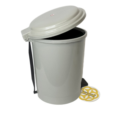 Будкрам купить Мусорное ведро с педалью 30 Л, пластик, круглое, серый Afacan Plastik Мусорное ведро с педалью 30 Л, пластик, круглое, серый Afacan Plastik 2