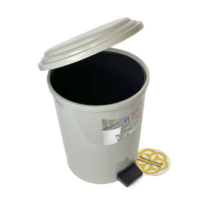 Будкрам купить Мусорное ведро с педалью 30 Л, пластик, круглое, серый Afacan Plastik Мусорное ведро с педалью 30 Л, пластик, круглое, серый Afacan Plastik 4