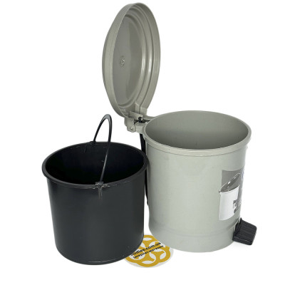 Будкрам купити Відро для сміття з педаллю на 6Л, пластик, сірий Afacan Plastik Відро для сміття з педаллю на 6Л, пластик, сірий Afacan Plastik 4