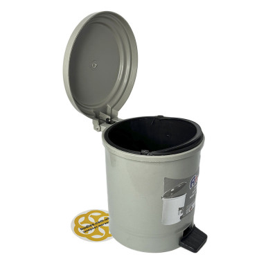 Будкрам купити Відро для сміття з педаллю на 6Л, пластик, сірий Afacan Plastik Відро для сміття з педаллю на 6Л, пластик, сірий Afacan Plastik 3