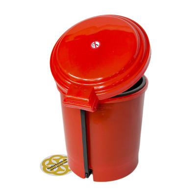 Будкрам купить Мусорное ведро с педалью на 6Л, пластик, красный Afacan Plastik Мусорное ведро с педалью на 6Л, пластик, красный Afacan Plastik 2