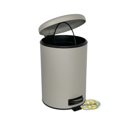 Будкрам купити Відро для сміття з педаллю 12Л ELIT, нержавіюча сталь, бежевий VINKS