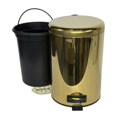 Будкрам купити Відро для сміття з педаллю 12Л ELIT з мікроліфтом, золото VINKS Відро для сміття з педаллю 12Л ELIT з мікроліфтом, золото VINKS 3