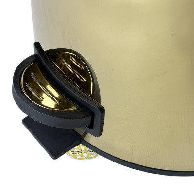 Будкрам купити Відро для сміття з педаллю 12Л ELIT з мікроліфтом, золото VINKS Відро для сміття з педаллю 12Л ELIT з мікроліфтом, золото VINKS 2