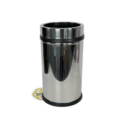 Будкрам купити Відро для сміття 11 Л з притискним кільцем, нержавіюча сталь, хром VINKS