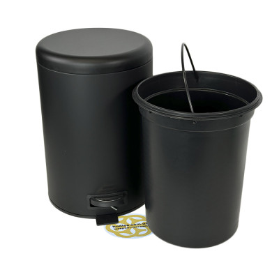 Будкрам купити Відро для сміття з педаллю 12Л ELIT, нержавіюча сталь, чорний VINKS Відро для сміття з педаллю 12Л ELIT, нержавіюча сталь, чорний VINKS 4