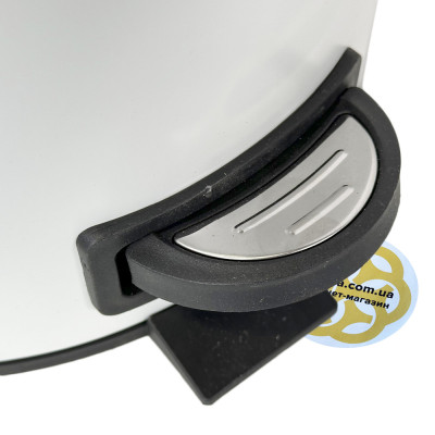 Будкрам купити Відро для сміття з педаллю 12Л ELIT, нержавіюча сталь, білий VINKS Відро для сміття з педаллю 12Л ELIT, нержавіюча сталь, білий VINKS 3