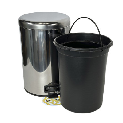 Будкрам купити Відро для сміття 12Л ELIT з педаллю та мікроліфтом, нержавіюча сталь, хром VINKS Відро для сміття 12Л ELIT з педаллю та мікроліфтом, нержавіюча сталь, хром VINKS 5