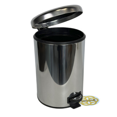 Будкрам купити Відро для сміття 12Л ELIT з педаллю та мікроліфтом, нержавіюча сталь, хром VINKS Відро для сміття 12Л ELIT з педаллю та мікроліфтом, нержавіюча сталь, хром VINKS 3
