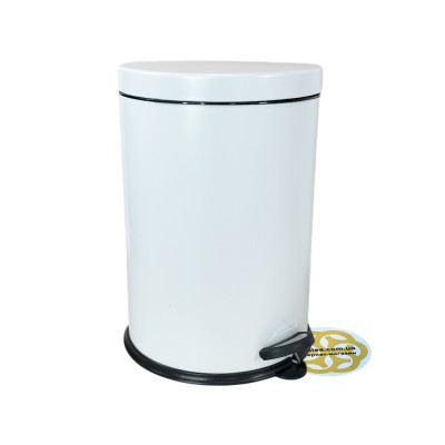 Будкрам купити Відро для сміття з педаллю 12Л нержавіюча сталь, білий VINKS