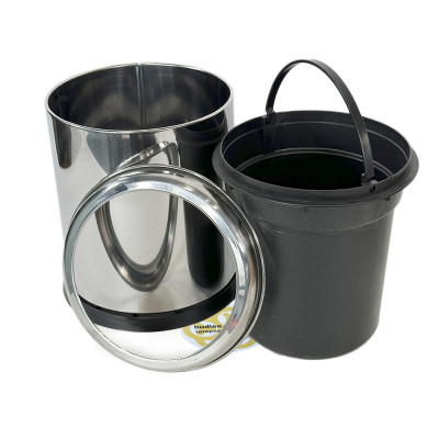 Будкрам купити Відро для сміття 3Л з обідком, нержавіюча сталь, хром VINKS Відро для сміття 3Л з обідком, нержавіюча сталь, хром VINKS 2