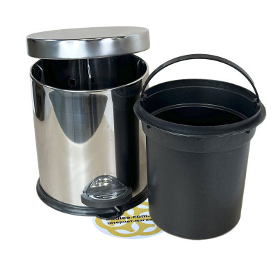 Будкрам купити Відро для сміття з педаллю MICRO 5Л, нержавіюча сталь, хром VINKS Відро для сміття з педаллю MICRO 5Л, нержавіюча сталь, хром VINKS 2