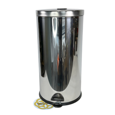 Будкрам купити Відро для сміття 40Л з педаллю, нержавіюча сталь, хром VINKS