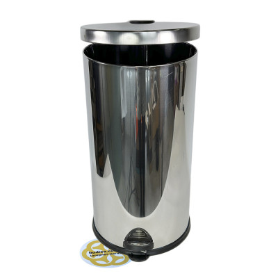 Будкрам купити Відро для сміття 40Л з педаллю, нержавіюча сталь, хром VINKS Відро для сміття 40Л з педаллю, нержавіюча сталь, хром VINKS 4