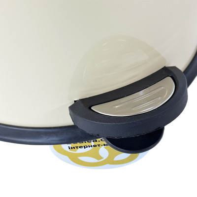 Будкрам купити Відро для сміття з педаллю 12Л нержавіюча сталь, кремовий VINKS Відро для сміття з педаллю 12Л нержавіюча сталь, кремовий VINKS 4