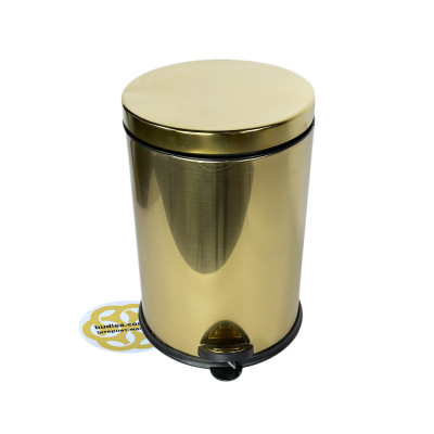 Будкрам купити Відро для сміття з педаллю 12Л GOLD, нержавіюча сталь, золото VINKS