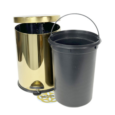 Будкрам купити Відро для сміття з педаллю 12Л GOLD, нержавіюча сталь, золото VINKS Відро для сміття з педаллю 12Л GOLD, нержавіюча сталь, золото VINKS 2