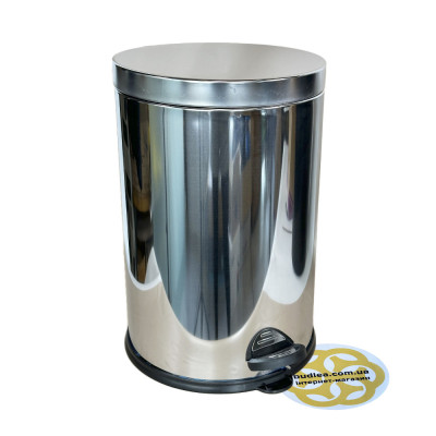 Будкрам купити Відро для сміття 20Л з педаллю, нержавіюча сталь, хром VINKS