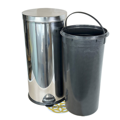 Будкрам купити Відро для сміття 30Л з педаллю, нержавіюча сталь, хром VINKS Відро для сміття 30Л з педаллю, нержавіюча сталь, хром VINKS 4