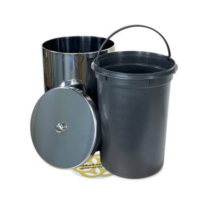 Будкрам купити Відро для сміття 12Л кришка з ручкою, нержавіюча сталь, хром VINKS Відро для сміття 12Л кришка з ручкою, нержавіюча сталь, хром VINKS 3