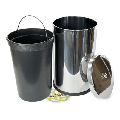 Будкрам купить Мусорное ведро 16Л крышка с ручкой, нержавеющая сталь, хром VINKS Мусорное ведро 16Л крышка с ручкой, нержавеющая сталь, хром VINKS 2