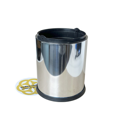 Будкрам купити Відро для сміття 5Л без кришки, нержавіюча сталь, хром VINKS
