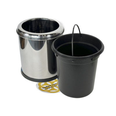 Будкрам купити Відро для сміття 5Л з обідком, нержавіюча сталь, хром VINKS Відро для сміття 5Л з обідком, нержавіюча сталь, хром VINKS 3